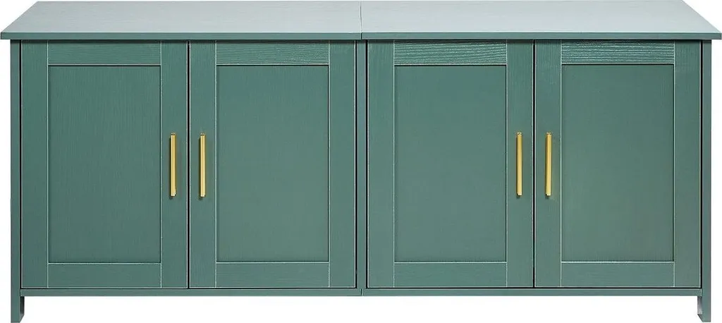 Meuble cache-litière anti-odeur et anti-projection vert