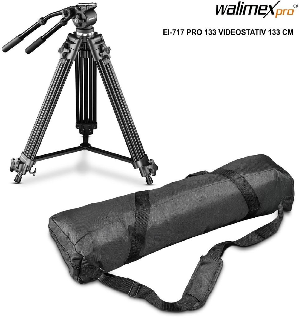 Walimex 15610, 3 noha/nohy, Čierna, 133 cm, 4,28 kg Obrázok produktu 