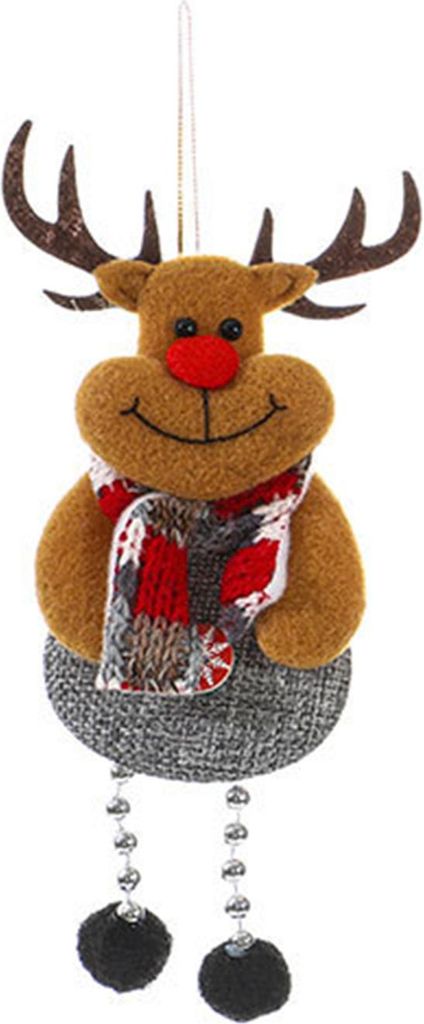 Weihnachtsdekoration zum Aufhängen, 3D-Weihnachtsmann, Schneemann, Rentier, Bär, Stoffpuppe, Pompom-Bein, niedlich, handgefertigt, für Feiertage...