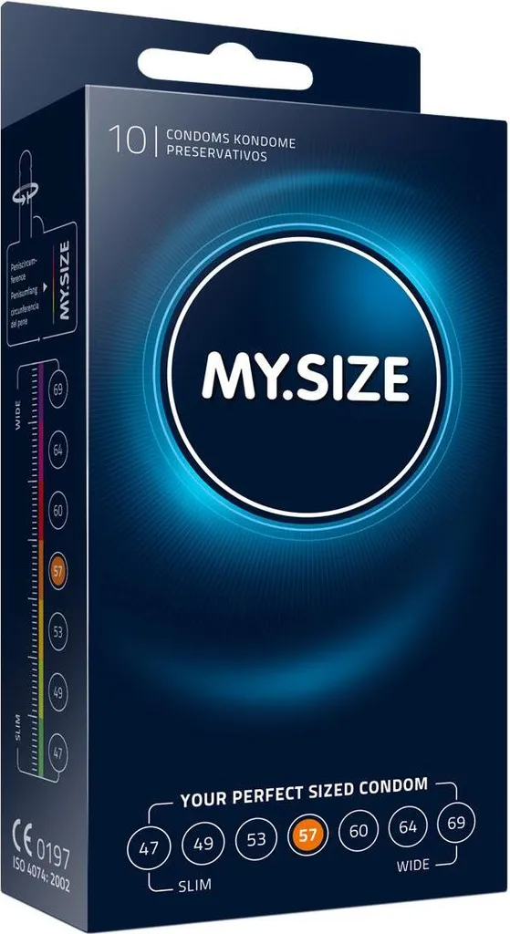 Preservativi MY.SIZE 57mm - 10 Pezzi Ultrasottili per Piacere Intenso