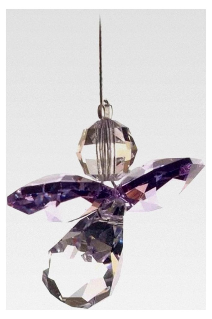 Swarovski Schutzengel-Anhänger aus Kristall, Geburtsstein, Sonnenfänger, Kristall, JUNI - LICHT AMETHYST
