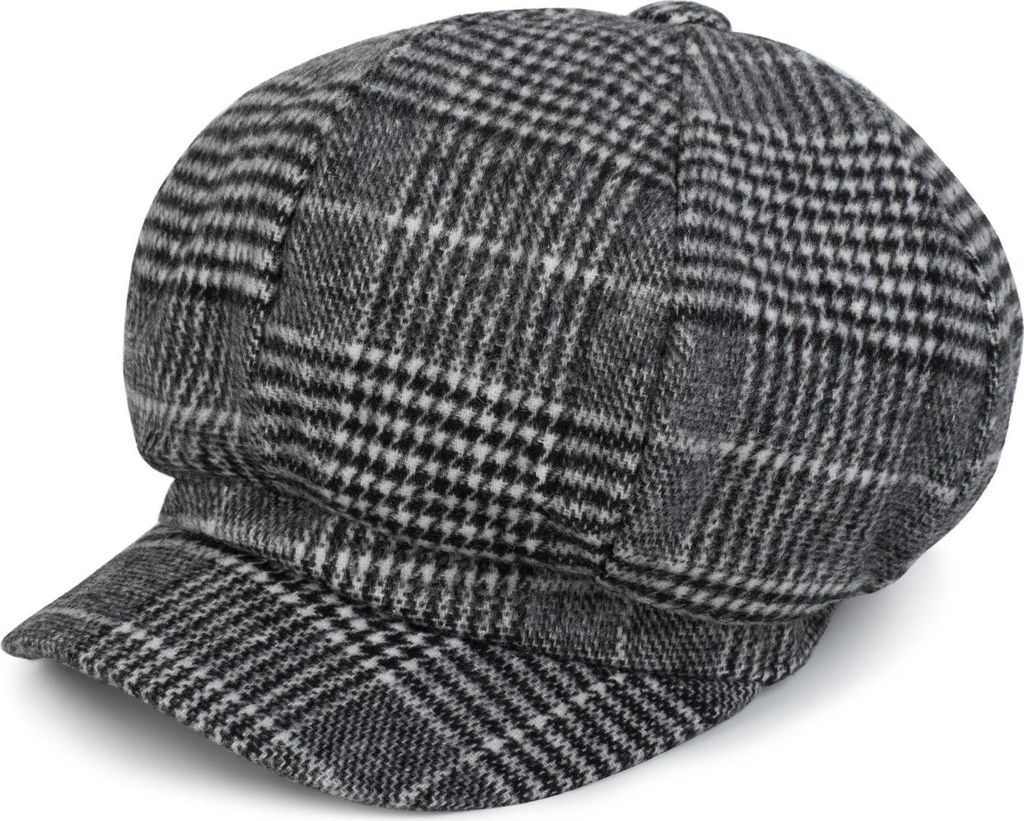 styleBREAKER Damen Bakerboy Schirmmütze mit Glencheck Karo Produktbild 