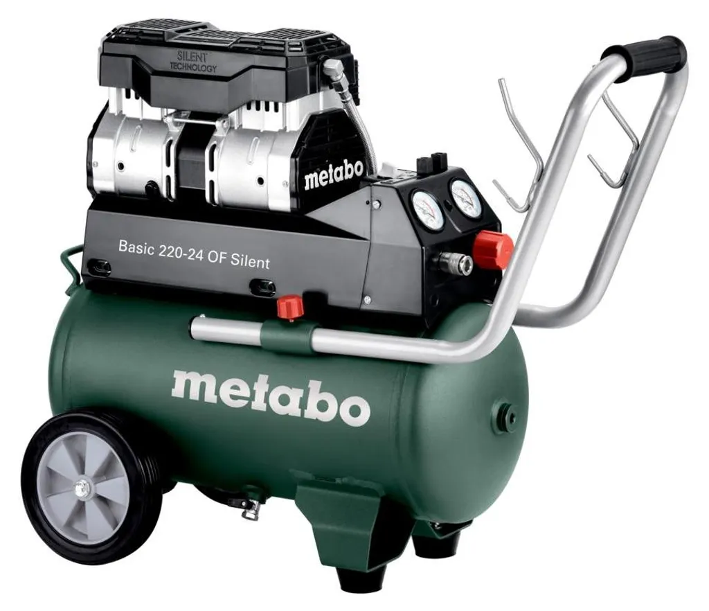 Compresseur d'air silencieux Metabo Basic 24 litres pour atelier