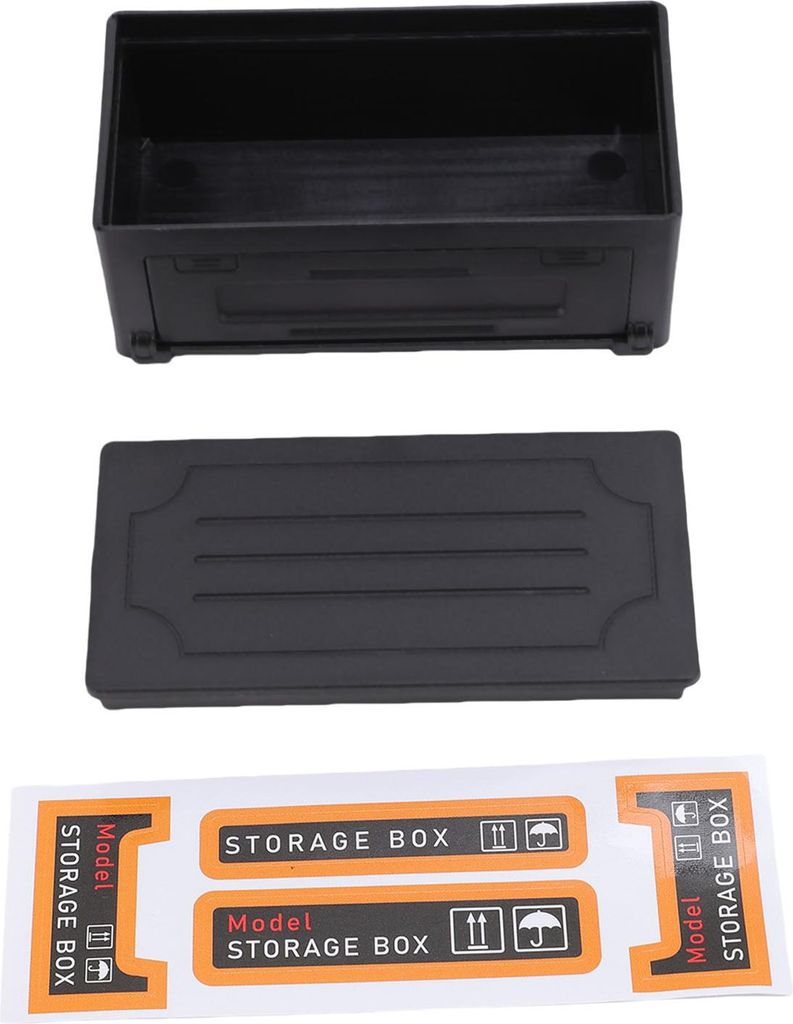 Model Car Decorative Box Simulierte Toolbox -Gepäckablagerung für RC Off Road und Engineering Vehicle Schwarz