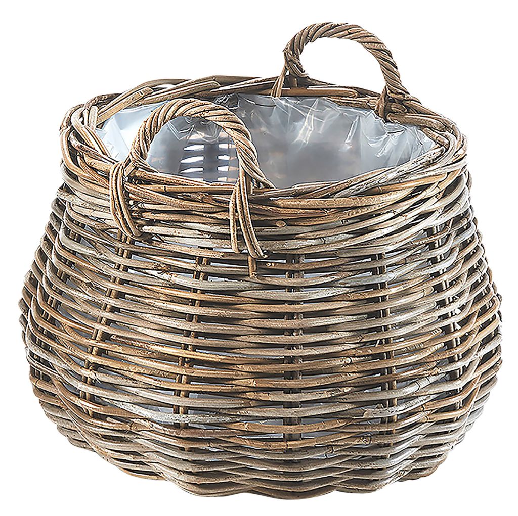 Kobolo Pflanzkorb rund - XXL- Rattan mit Folie Produktbild 