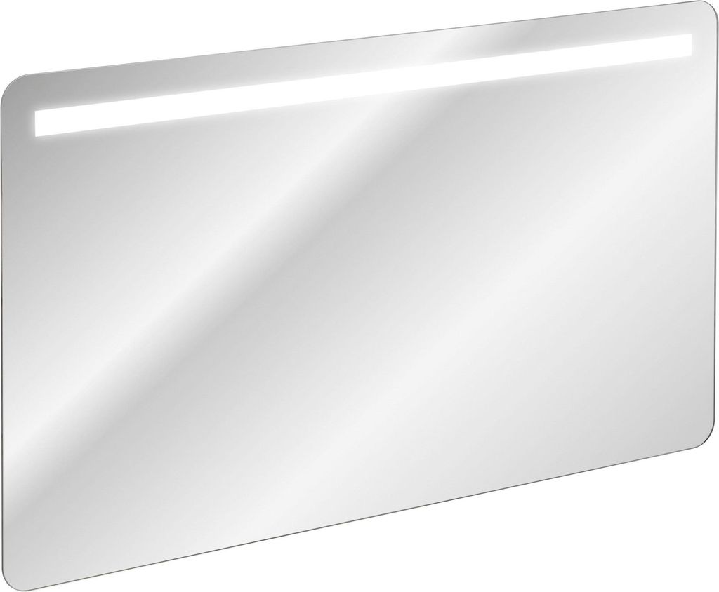 FURNLUX Wandspiegel Lustro Grau Spiegel 120cm / Hauptfarbe: Grau / Abmessungen: 120 x 70 x 1 cm