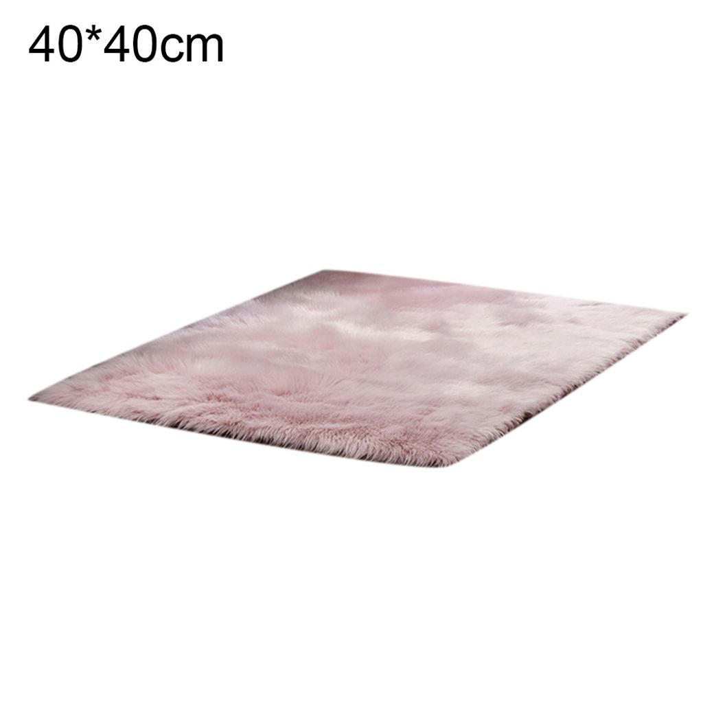 Rechteck/quadratische weiche lange Plüsch flauschige Fläche Teppich Teppich Erdgeschoss Mattenpolster-Rosa ,Größen:40*40cm
