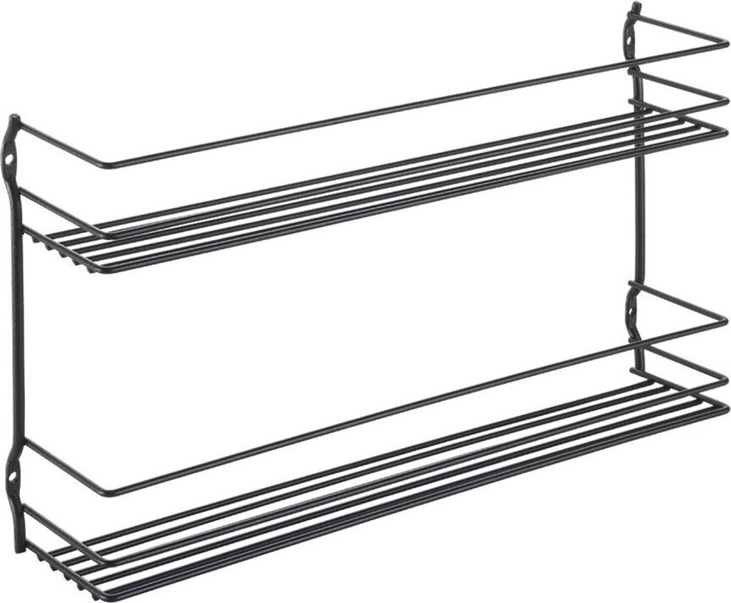 Metaltex Pepito Kruidenrek 2 Etages 36x8x19 cm Zwart