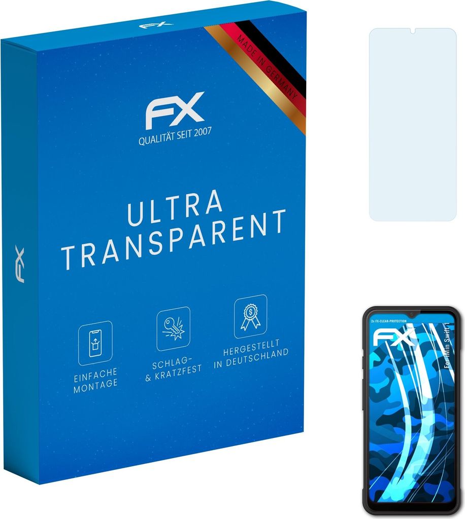 atFoliX FX-Clear 2x Schutzfolie kompatibel mit iMin Swift 1 Displayschutzfolie