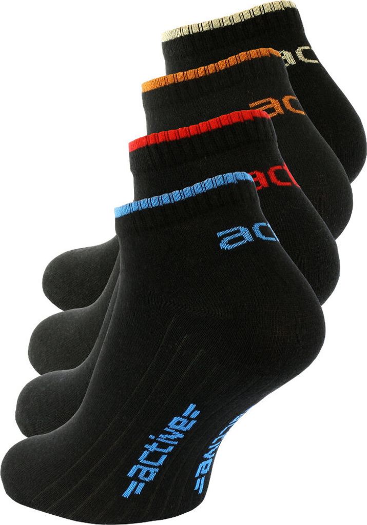 Vincent Creation 8 Paar Sneaker Socken Active 43-46 schwarz