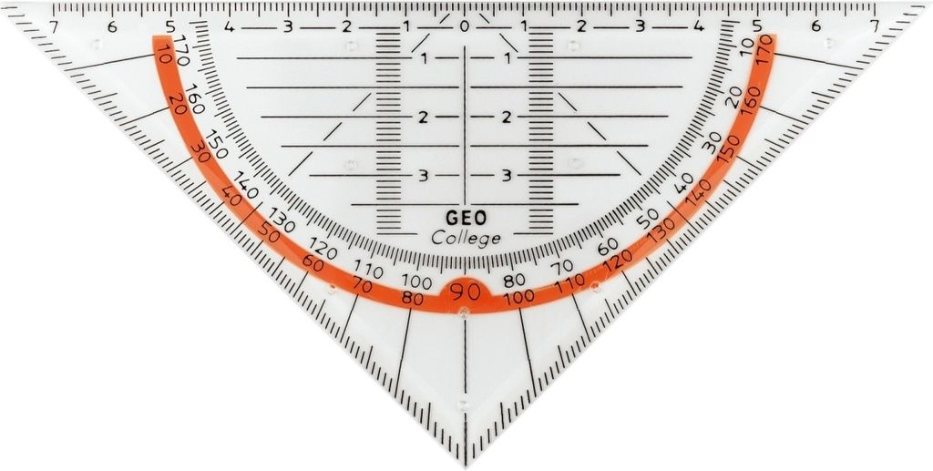 Geo-Dreieck Geo College 16cm transparent Packung mit 20 Stück