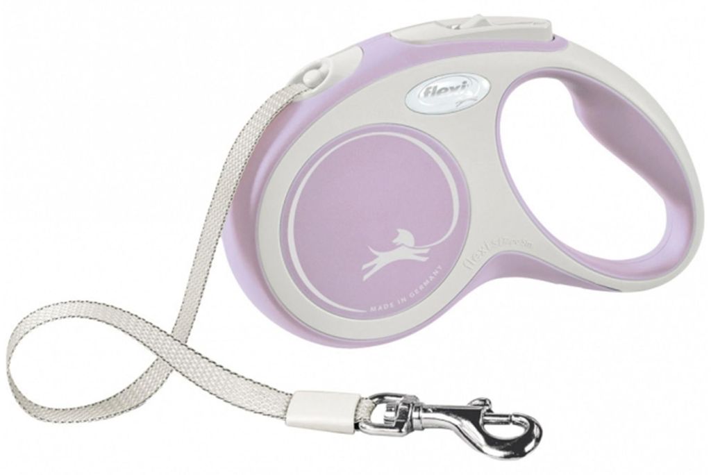 Flexi New COMFORT, Hund, Rückziehbare Leine, Pink, Weiß, Produktbild 