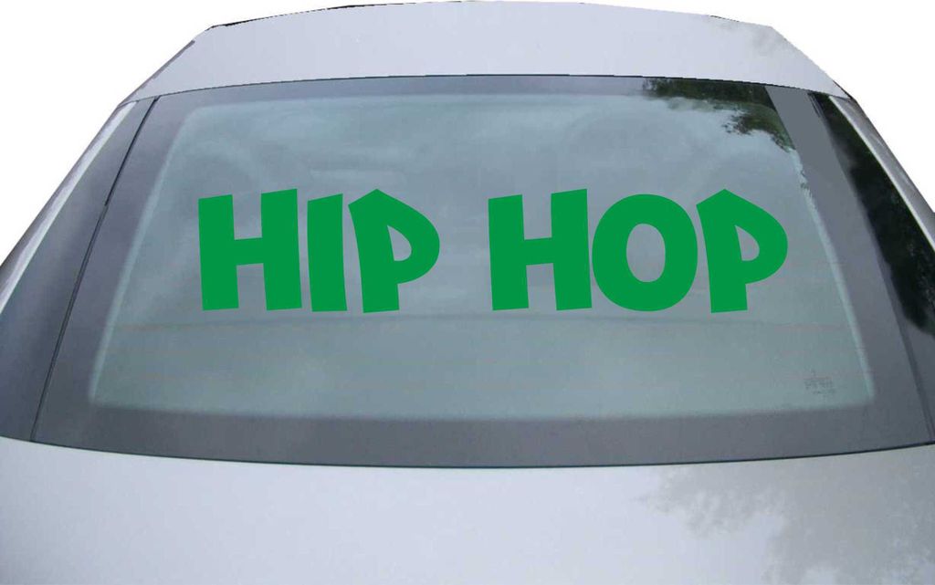 Indigos UG - Aufkleber Heckscheibe & Motorklappe DE7048 - grün - 600x126 mm - Hip Hop Musik Gangsta Style Rap Ghetto - Auto Scheiben Fenster Heckk...