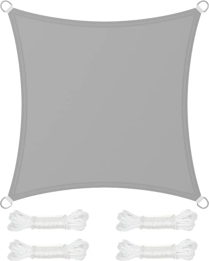 Ombrage de terrasse 3x4m gris fumé voile pare-soleil pour jardin et patio