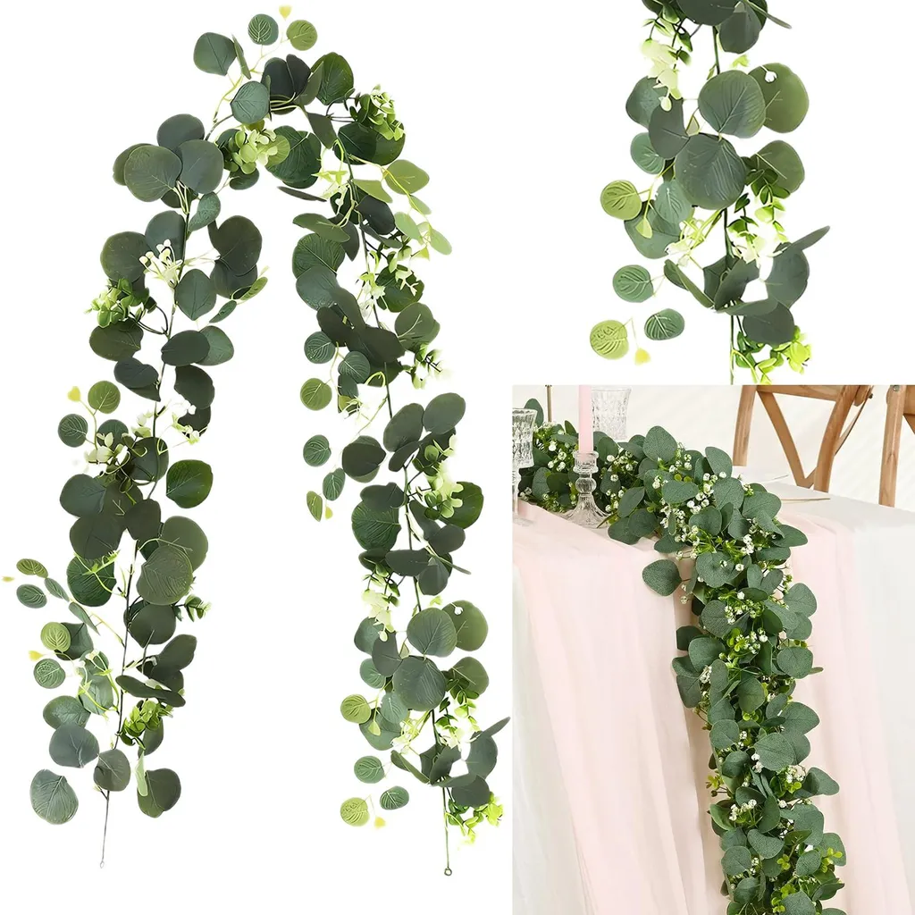 Guirlande Artificielle Eucalyptus : Décoration Réaliste sans Entretien