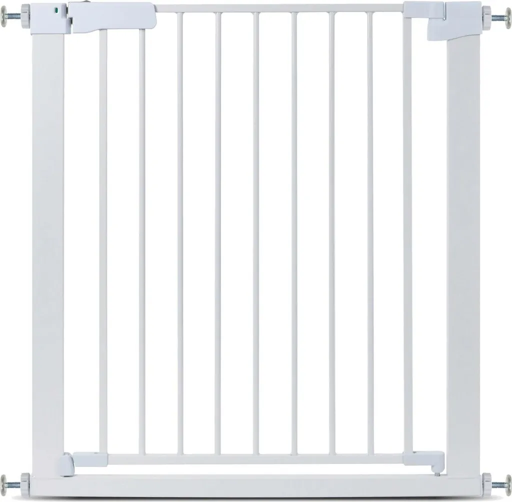 Barrière de porte pour chien Duvo+ blanche en métal sécurité maison