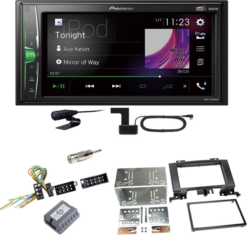 Pioneer DMH-A3300DAB Bluetooth MP3 Einbauset für Mercedes Produktbild 