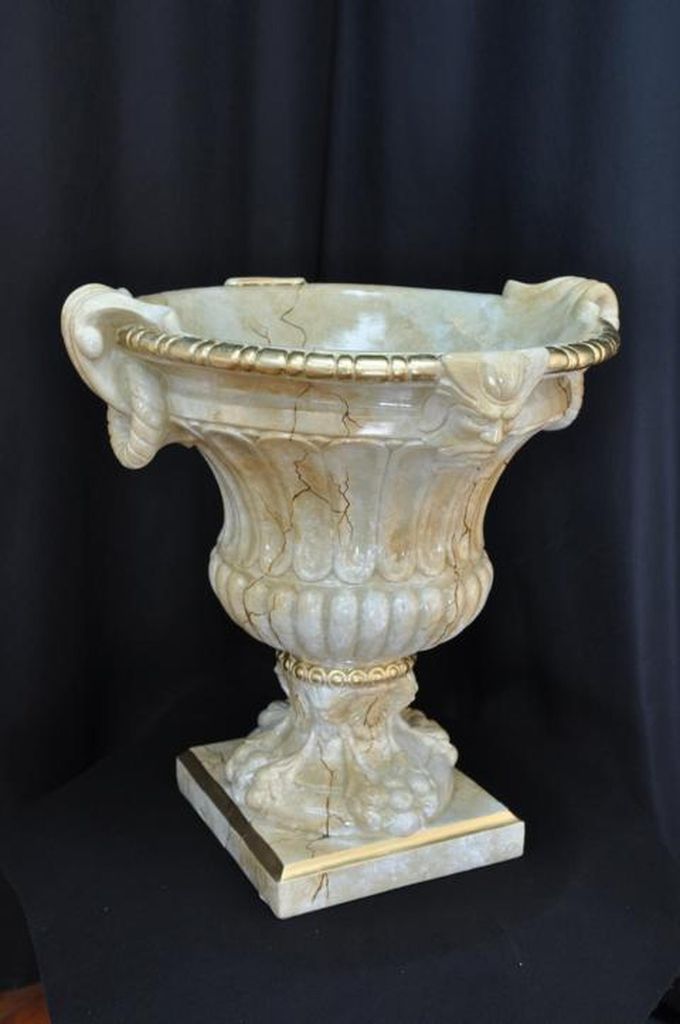 XXL Design Blumen Topf Dekoration Vase Vasen Handarbeit Deko Kelch Pokal 69cm