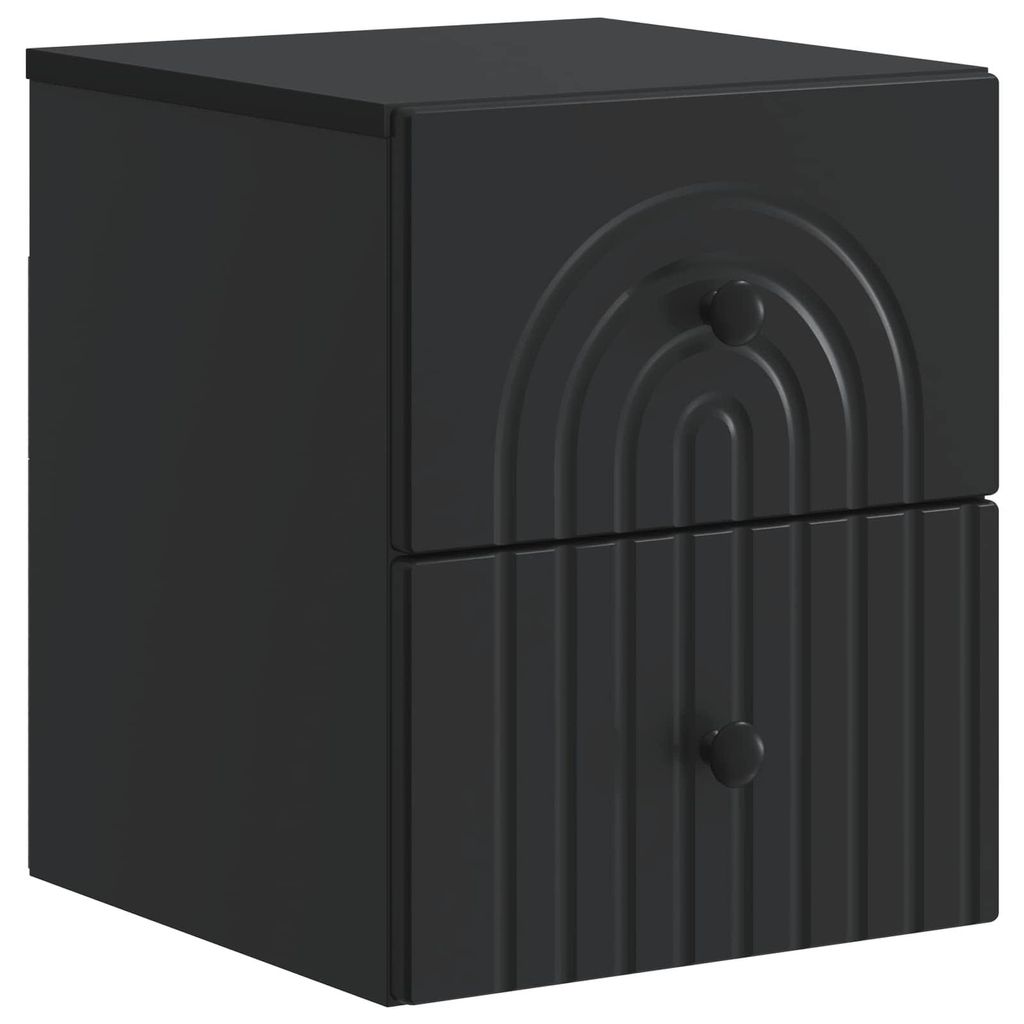 Maison Exclusive - Wandmontierter Nachttisch Schwarz 33 x 34,5 x 40 cm
