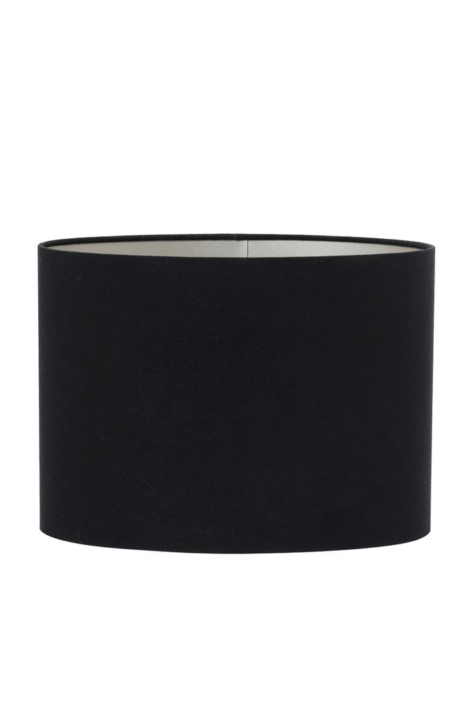 Light & Living - Lampenschirm oval Velours - Schwarz - Produktbild 