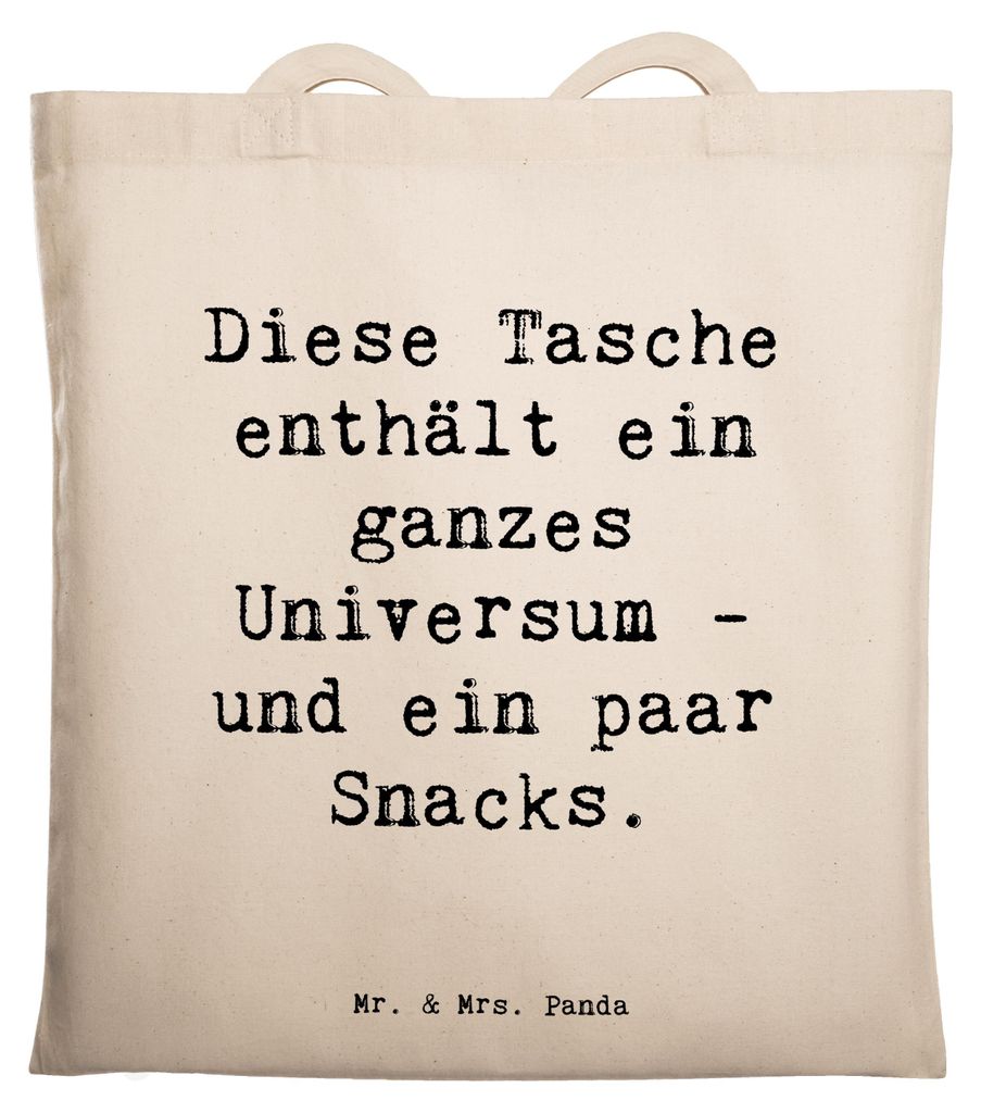 Mr. & Mrs. Panda tragetasche baumwolle Spruch Tragetasche Universum - Transparent - Geschenk, Tasche, Kreativität, handgefertigte, Snackliebe, fre...