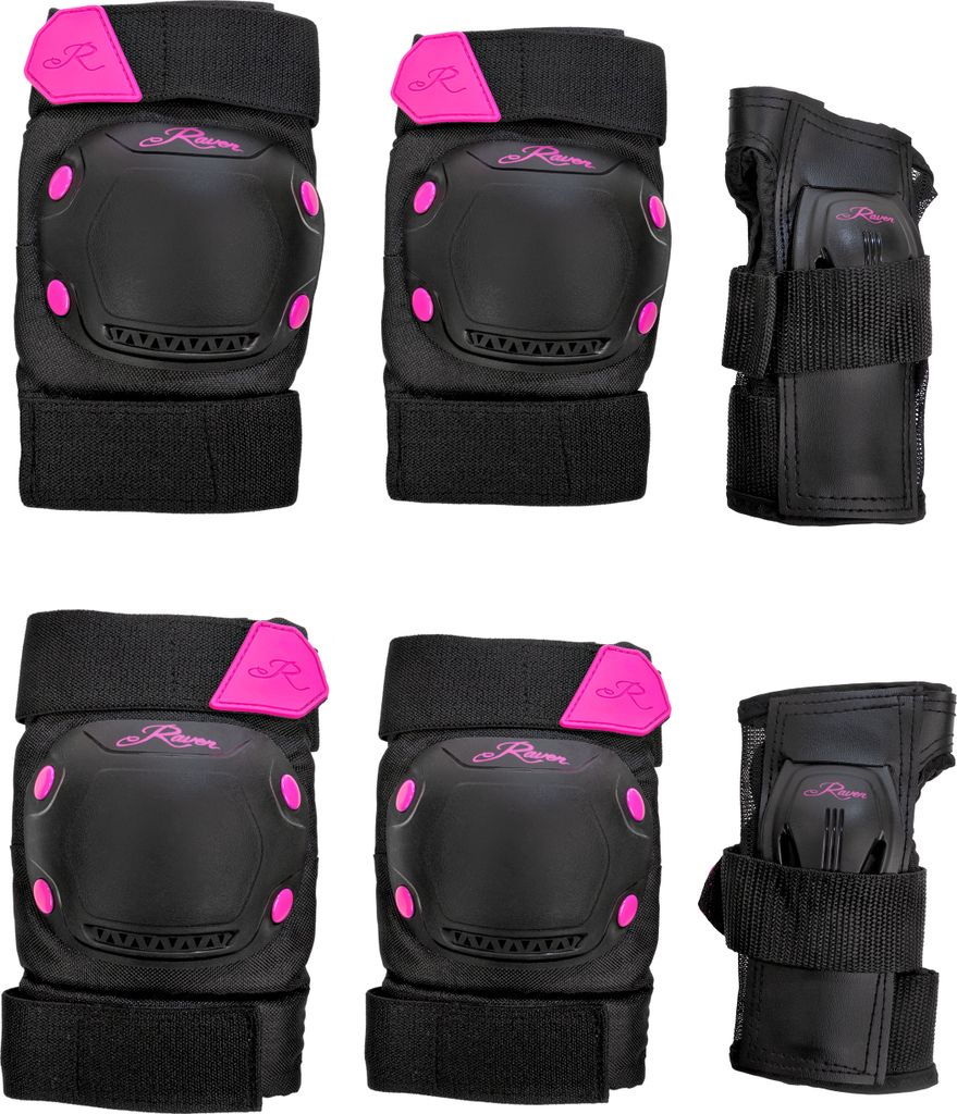 Schützer Raven Dexard Black/Pink S zum Inliner Skaten, Skateboarden, Scooter Fahren