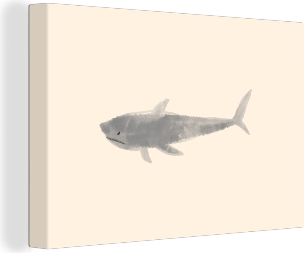OneMillionCanvasses - Leinwandbilder - 150x100 cm, Fische - Meerestiere - Pastell - Aquarell, Wandbilder Kunstdruck Wanddekoration