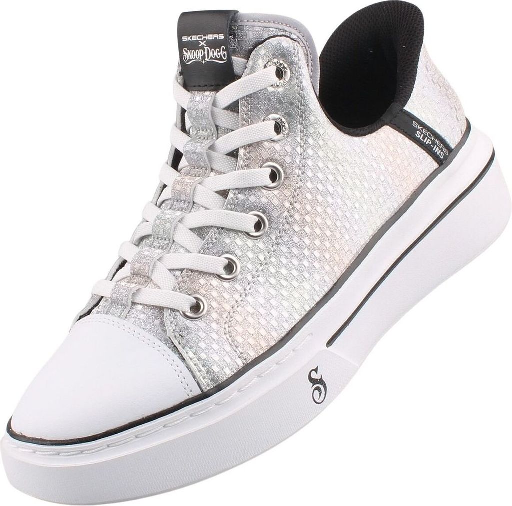 Skechers Sportliche Slipper Damen 736B6563686572735F313836303036 Silber 38 EU