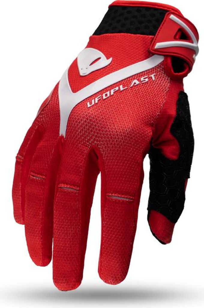 UFO Hayes Crosshandschuhe Rot/Weiß Größe L Kollektion 2025
