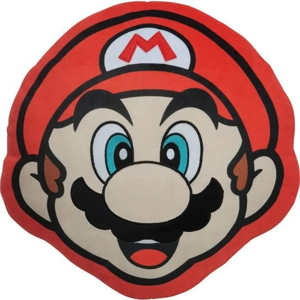 Coussin Mario Bros Multicolore en Polyester 41x41 cm Doux et Ferme