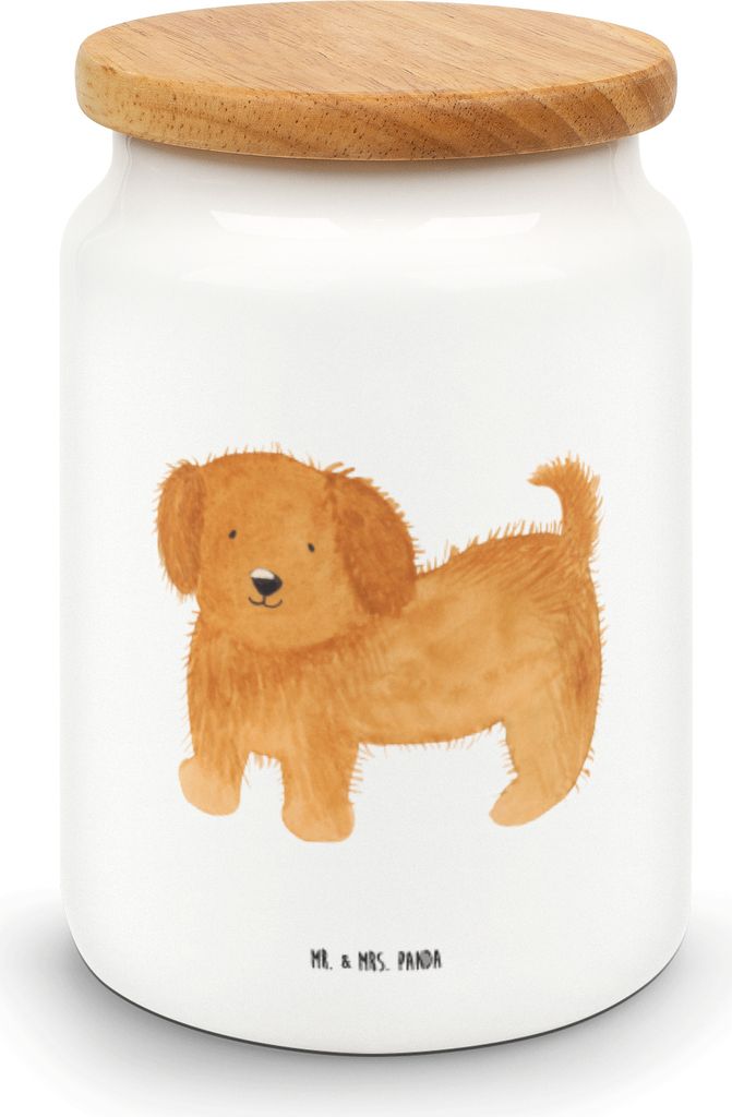 Mr. & Mrs. Panda Dose Hund Flauschig - Weiß - Geschenk, Produktbild 