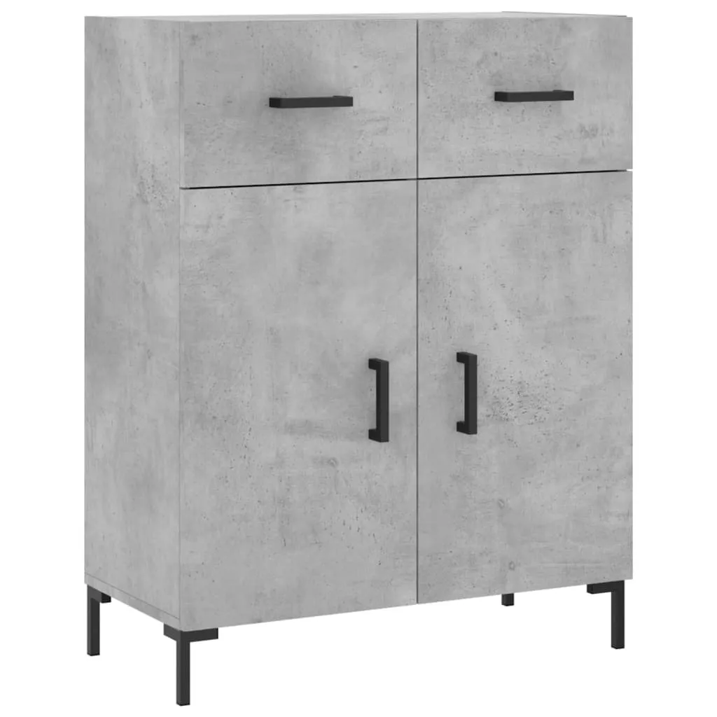 Credenza grigio cemento 69,5x34x90 cm materiale a base di legno
