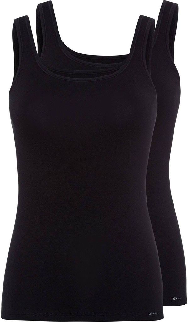Skiny Damen Tanktop Baumwolle Advantage 2-Pack black - Größe 36