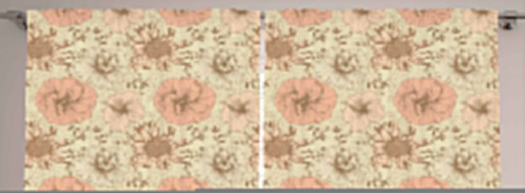 ABAKUHAUS Blumen Rustikaler Vorhang, Exotische Hibiscus Pflanze, Wohnzimmer Universalband Gardinen mit Schlaufen und Haken, 280 x 175 cm, Coral Tan...