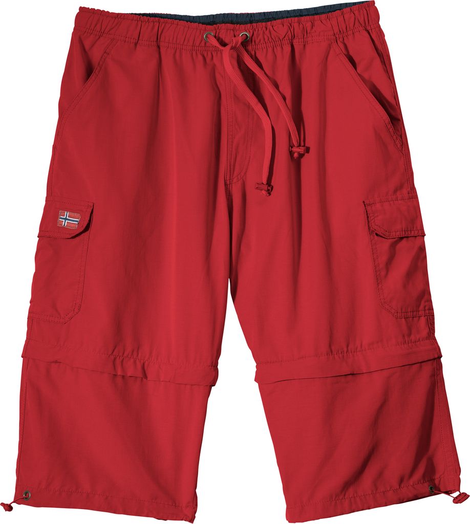 Abraxas Zipp-Off Bermuda rot Übergröße Norway