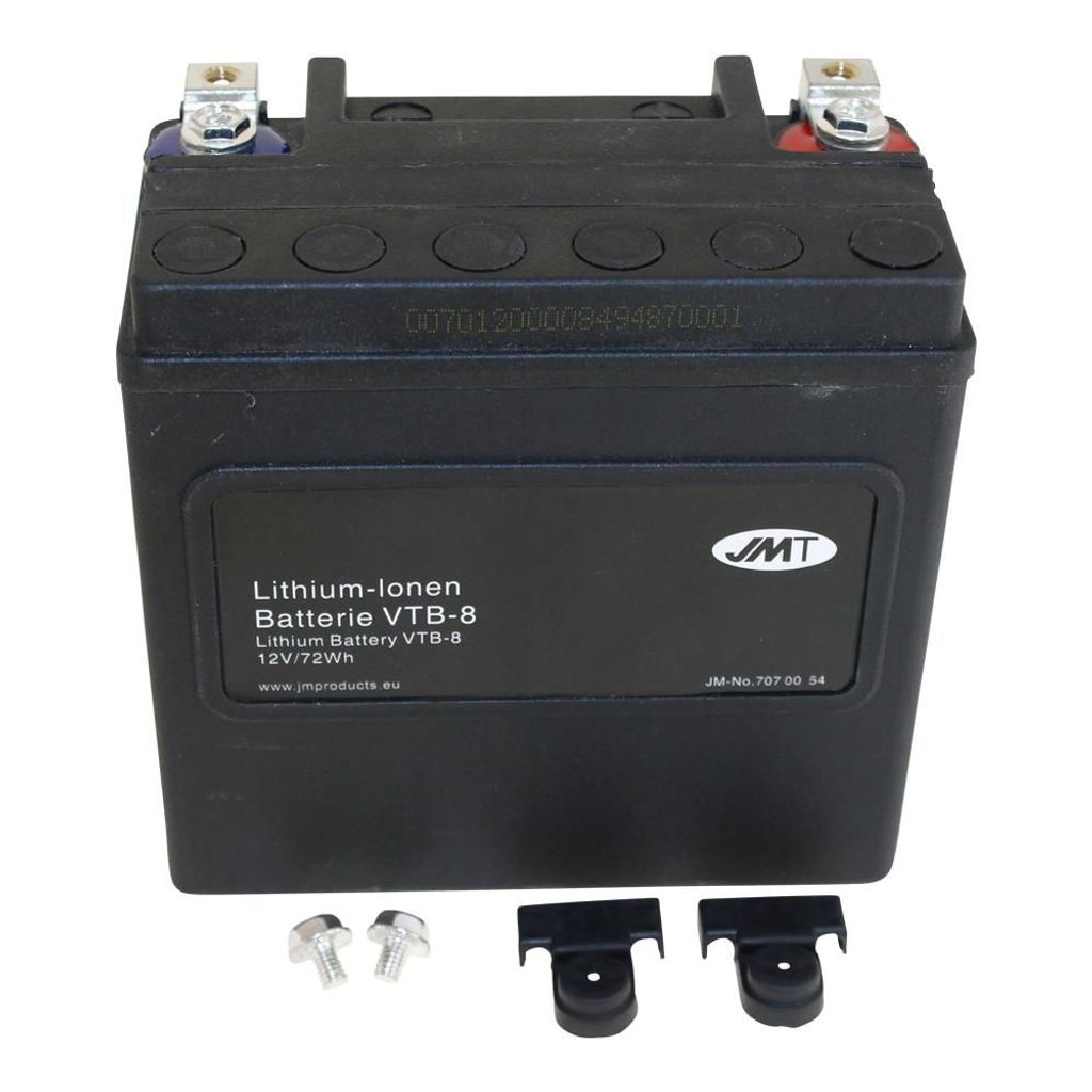 Lithium-Ionen-Batterie JMT VTB-8 V-Twin, 12 V 8 Ah, Pluspol Produktbild 