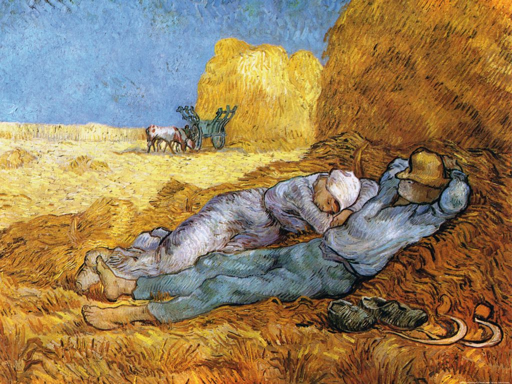 Vincent Van Gogh Kunstdruck Bild - Mittagsrast Nach Millet, 1889 (60 x 80 cm)