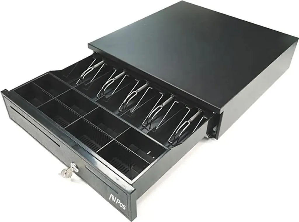 AVPos CASH-U280 Tiroir-caisse Manuel et Automatique 12V Noir en Acier
