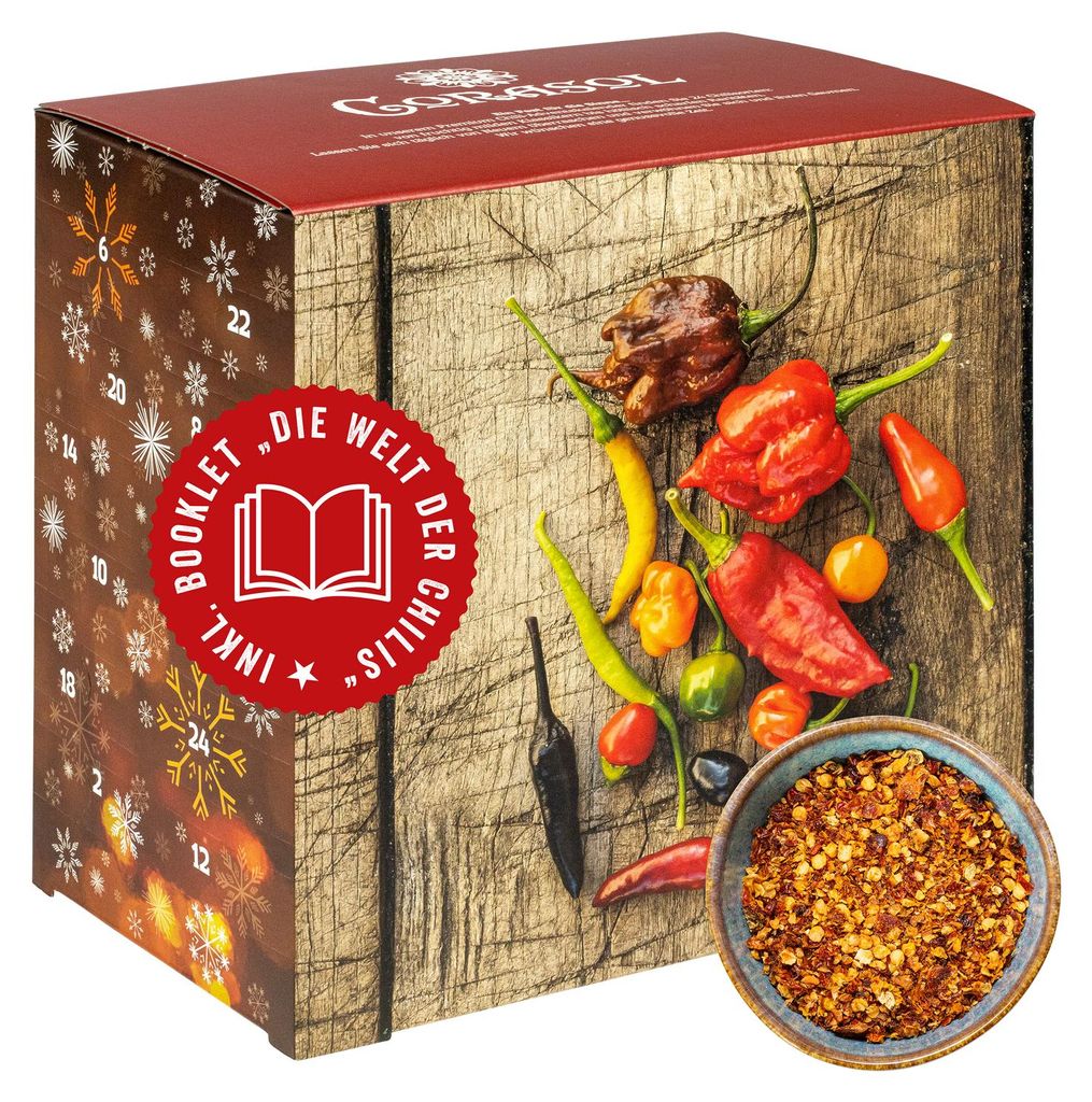 Corasol Premium Chili Adventskalender mit 24 geschroteten Produktbild 