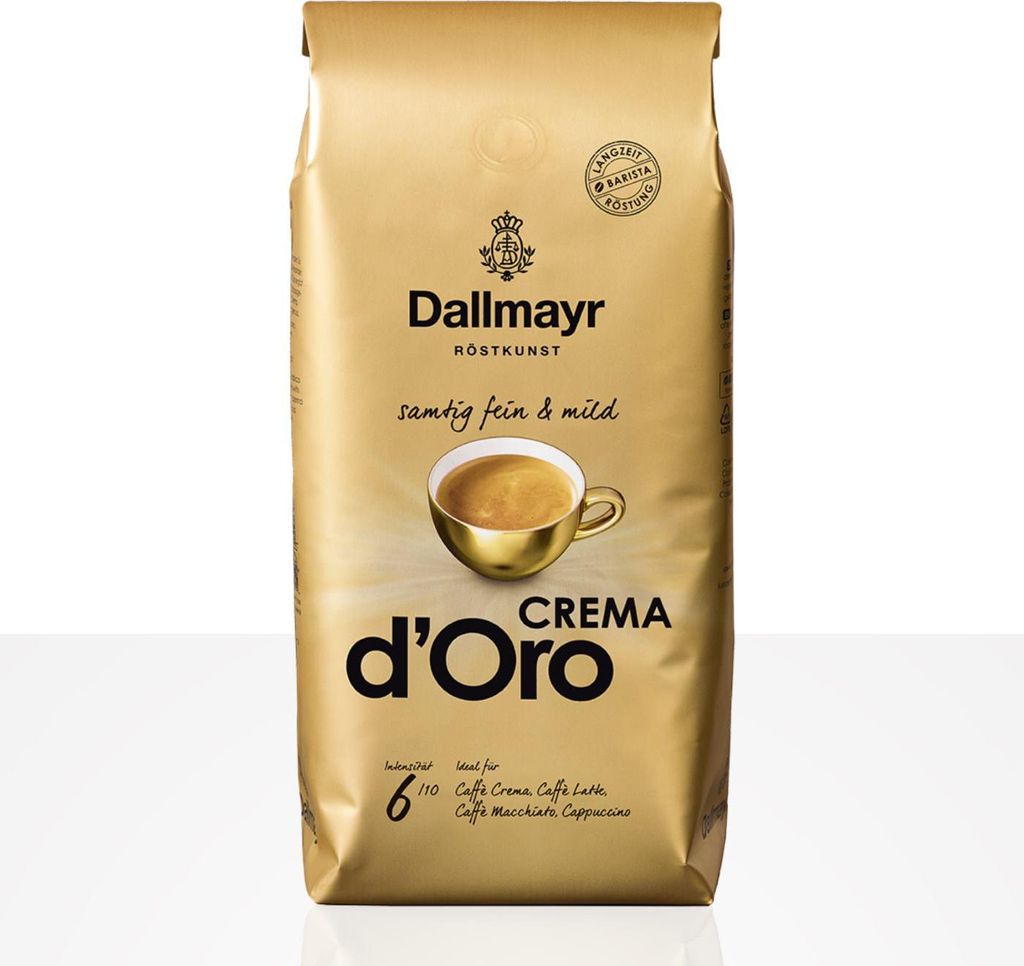 Dallmayr Crema d'Oro ganze Bohne 8 x 1 kg, Kaffee, Medium geröstet