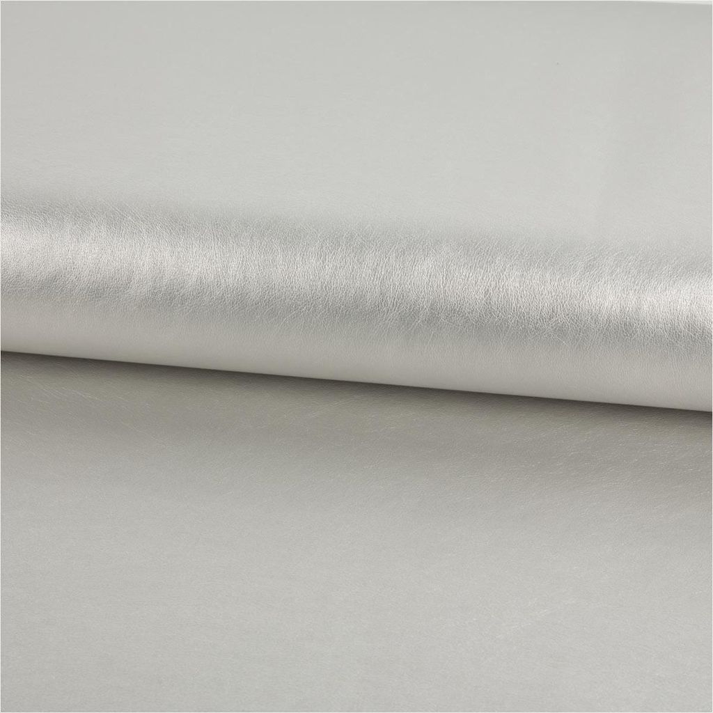 Kunstleder Kunstleder mit Viskose hell silber metallic 1,4m