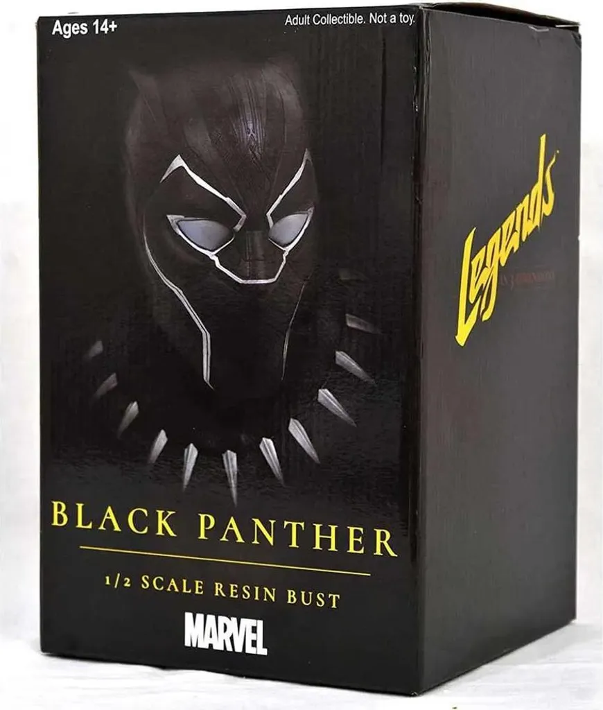Statue Buste Black Panther Marvel 25cm - Objet de Décoration Collector
