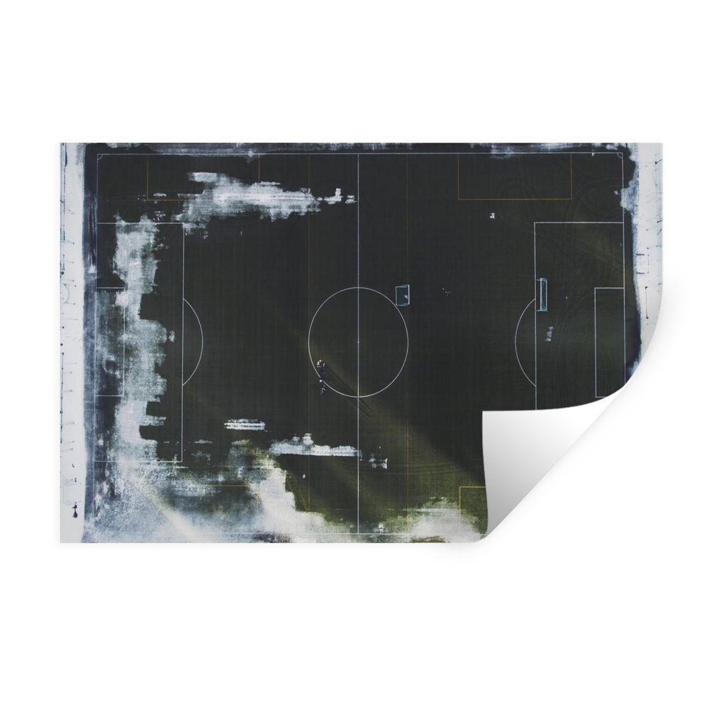 MuchoWow Wandtattoo Wandsticker Wandaufkleber Stadion - Grün - Fußball 30x20 cm Selbstklebend und Repositionierbar - Wierderverwendbar - Selbst...