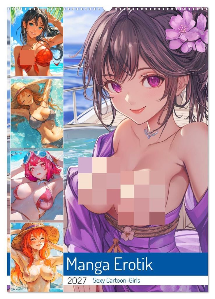 Manga Erotik. Sexy Cartoon-Girls (Wandkalender 2027 DIN A2 hoch), CALVENDO Monatskalender