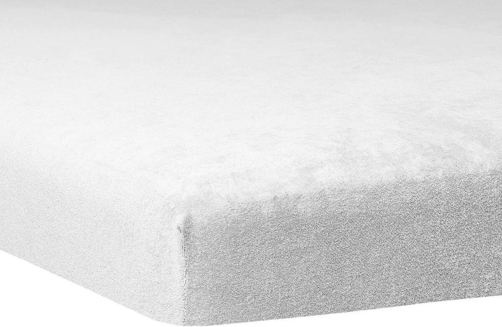 Traumschlaf Flausch Biber Topper Spannbettlaken 180x200 cm - 200x200 cm weiss