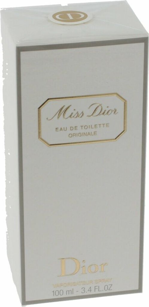 A white box of Dior Miss Dior Originale eau de Toilette.