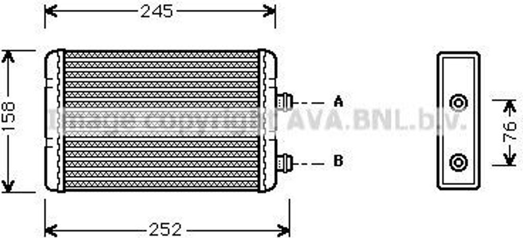 PRASCO FTA6220 - OE 46722928 Wärmetauscher, Heizung für Doblo, Idea, Punto