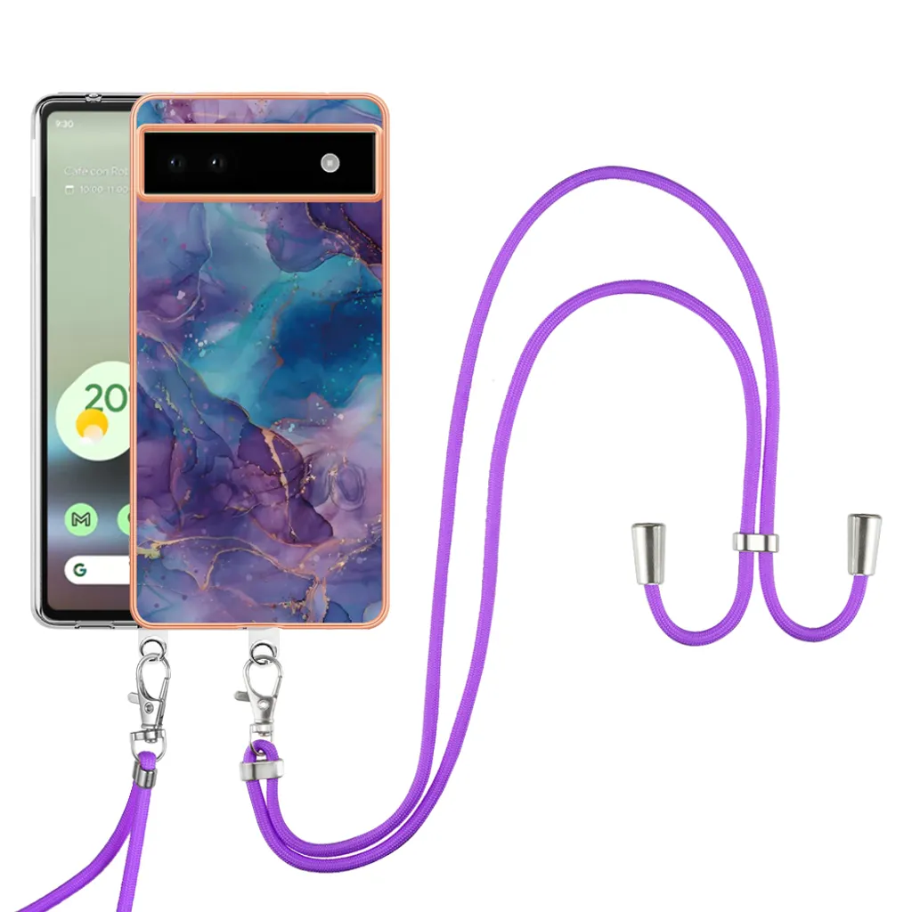 Cover Viola Google Pixel 6A con Cordino | Design TPU a Fantasia