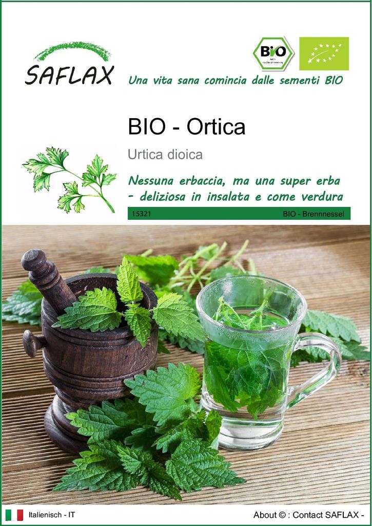 SAFLAX  -- Ortica - 2000 semi - Urtica Immagine del prodotto 