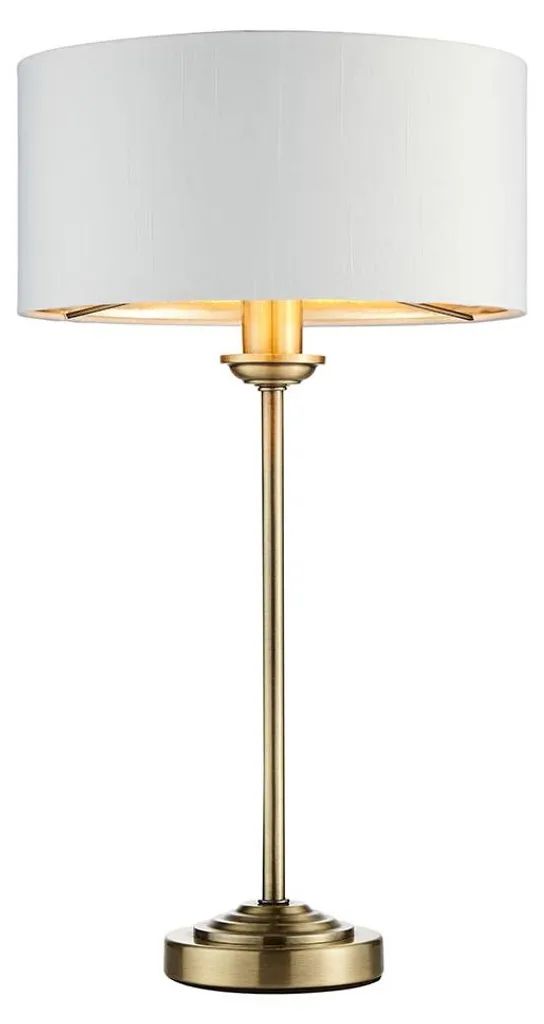 Lampe de table HIGHCLERE Endon en laiton antique 44,7 cm culot E14